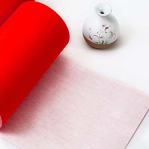 Ким Црвена Xuan Paper Roll, кинески пролетни фестивални свитоци Црвен Чунлијан/Дуилијан хартија исечена, цврста боја црвен ориз