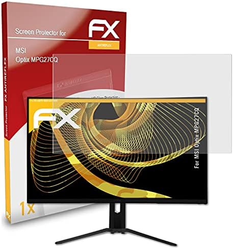 Заштитник на екранот ATFOLIX компатибилен со MSI Optix MPG27CQ Филм за заштита на екранот, анти-рефлективен и шок-апсорбирачки FX