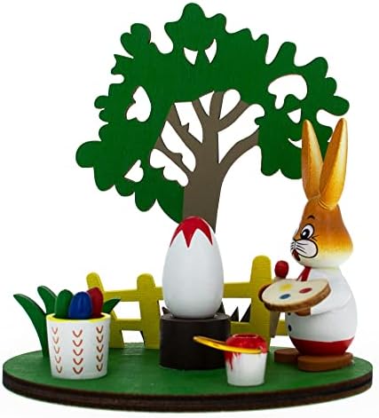 Најдобра занаетчиска занаетчиска зајаче сликарство Велигденски јајца фигура 4,2 инчи