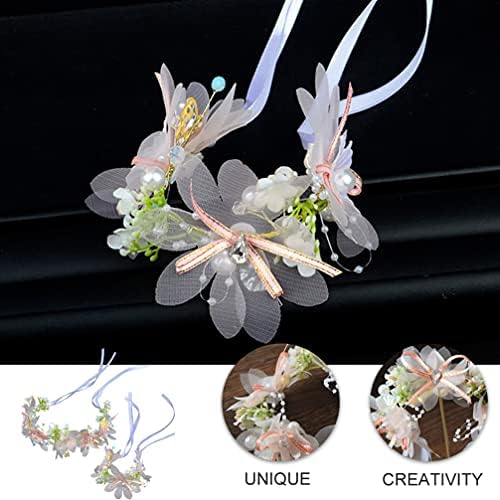 Генерички деца цветна круна вештачка со рачен рамка поставена ореоло цветна круна за забава за свадбени фестивали