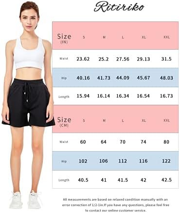 Ритирико пот шорцеви за жени тренингот за вежбање салон шорцеви случајни атлетски џебови јога пижама за лето