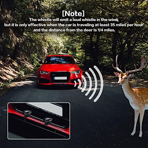 Yakefly 4 пакувања елен за предупредување за автомобил, елен за предупредување од животински свиреж со дополнителни ленти, автомобилски шуми што се вози на елени за пр?