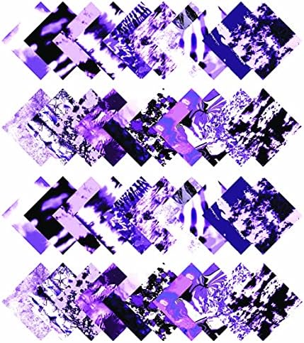 Соимои 40 парчиња Вратоврска Боја Печатење Памучни Пресечени Ткаенини за Ватирање Занаетчиски Ленти 2, 5х42 инчи Желе Ролна-Виолетова