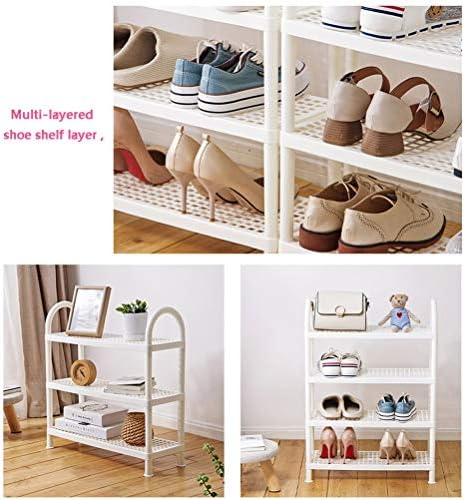 Zeelyde решетката за чевли, пластични столбови за складирање на чевли за складирање Организатор кабинет мали неткаени ткаенини покритие