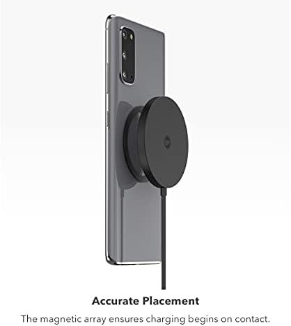 Mophie Snap+ Безжичен полнач - 15W безжична подлога за полнење за уреди со можност за Qi -овозможени и Magsafe, компатибилни со сите нови iPhone