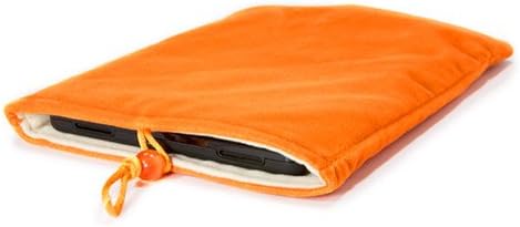 Boxwave Case компатибилен со Simbans Picassotab - кадифена торбичка, мека велурна ткаенина торба ракав со влечење - Задебелен портокал