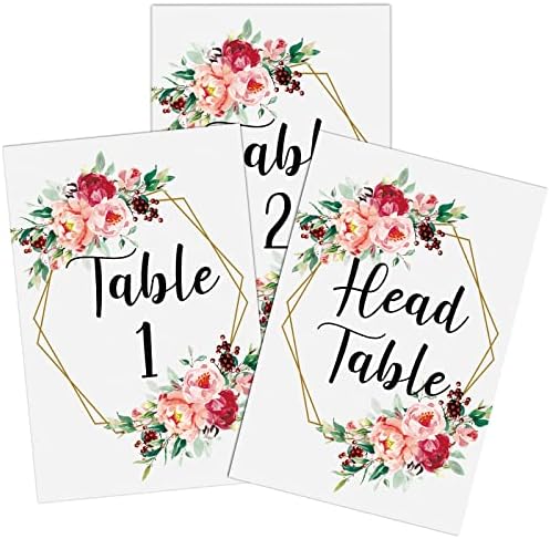 26 парчиња геометриски картички за цветни табели 1-25 Броеви за двострани свадбени табели Број на свадбени картички со картичка за главна маса