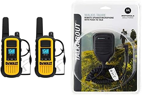 Dewalt DXFRS800 2 Ват тешки точки на Води - Водоотпорни, отпорни на шок, двонасочно радио со долг дострел и дополнување со микрофон