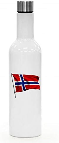Експресибест 25оз Изолирано Вино/Шише Со Вода-Знаме На Норвешка-Многу Опции