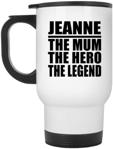 Дизајнирајте ја Jeanан Мајка Херој Легендата, бела патувачка кригла 14oz не'рѓосувачки челик изолиран Тумблер, подароци за