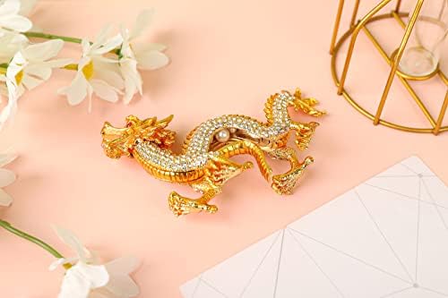 Фаслино мали кутии со златни змејови кутии со ракавици со рачно насликани ригистони животни украси Декоративни занаетчиски подароци за домашен