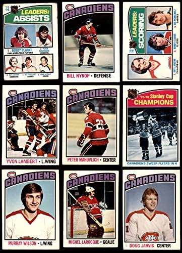 1976-77 O-Pee-Chee Montreal Canadiens во близина на екипата сет Монтреал Канадиенс ВГ+ Канадиенс