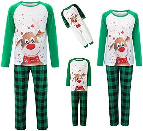 Семејно појавување на Божиќни пижами, Божиќна облека за Божиќ, Семејно Семејно Семејство ПЈС поставува пижами за семејство од 3 сет x