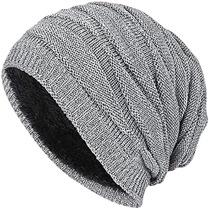 Плишани капи за возрасни руно наредени потопло скијачки капа на черепот Клип плетенка унисекс капчиња капи за капа за ладно време