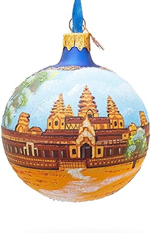 Храмот Анкор Ват, Божиќниот украс на стаклена топка Камбоџа 3,25 инчи