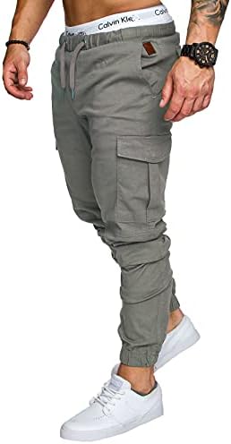 Атлетски панталони за мажи модни лабави убави џебови панталони алатки за камуфлажни панталони m-4xl машки памучни панталони