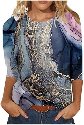 Lytrycamev женски летни врвови, облечени обични кошули гроздобер графички маички лабави вклопени екипи џемпери за џвакање тунична блуза