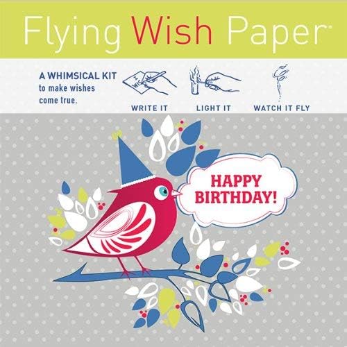 Летање желба за хартија комбо пакет, роденденски птичји + само пчели, мини комплети комбинации, напиши го, осветли го, гледај го летај, 2