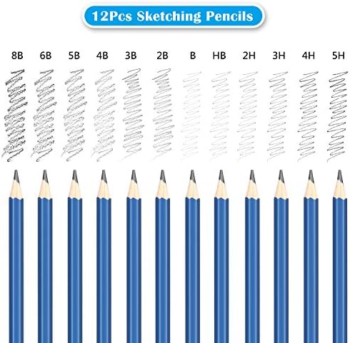 Agptek 53pcs цртање материјали и сет за скицирање на моливи, уметнички моливи за цртање со молив, молив со акварел, скицирање на молив и платно патент случај за уметници, ?