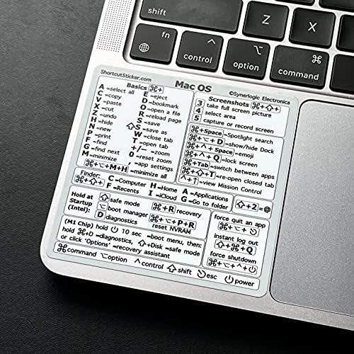 SynerLogic Electronics Mac OS Reference Sharticut Sharticut налепница - винил - големина 3.25 INX3.25 во компатибилен со MacBook Pro Air IMac Mini