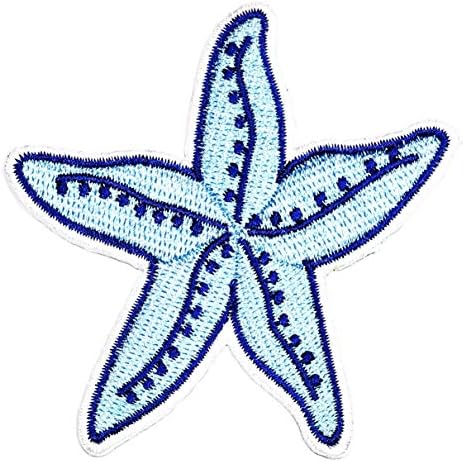 Умама лепенка сет од 3 симпатични сини starвездички лепенки тропски starвездички океански морски цртан филм железо железо на везени закрпи