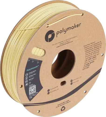 Polymaker Polysmooth PVB филамент 1.75mm Beige Filament, 750g картонска количка - Beige PVB FILAMENT PRINTING како PLA FILAMENT 1.75, лесен процес