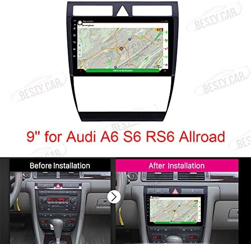 Bestycar 9 Android Автомобил Стерео Радио За Audi A6 C5 1997-2004 Окта Јадро Андроид 10.0 HD Touchscreen Headunit Поддржува GPS Навигација
