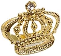 XJJZS Златна модна салфетка прстени Плескави капаци од салфетки Круна салфетка за салфери за трпезариска маса за поставување декор за свадбена