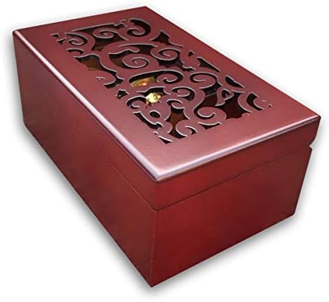Binkegg Play [Amazing-Grace] Браун Дрвен шуплива кутија за накит Музичка кутија со музичко движење „Санкио“