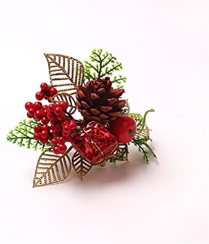 DXMRWJ 6pcs бор конус цреша бонбони кутии за салфетка прстен Божиќ серија борови иглички бор од лисја од уста, салфетка прстен (боја: