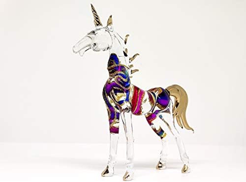 Минијатурни фигурини со еднорог на Сансукијаи, разнесени стакленички уметнички животни колекционерски подарок домашен декор