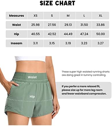 Gymенски виножито женски високи половини атлетски шорцеви Брзи суви шорцеви за лесна тежина со џебови за вежбање во теретана шорцеви