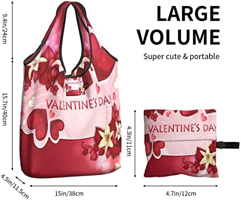 Кујнски Торби За Намирници За Повеќекратна Употреба На Вљубените-Цвеќиња Торби За Пазарење Што Се Перат Преклопливи Торбички За Торбички