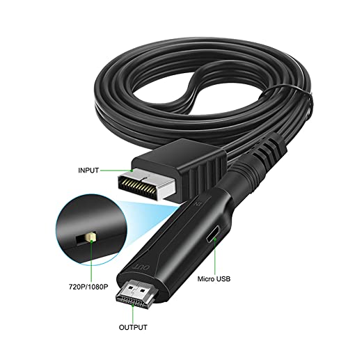 Junsi PS1/PS2 до HDMI Converter Cable HDMI адаптер кабли конектор Аудио видео конверзија линија 1080p/720p за конзола PS1/PS2,