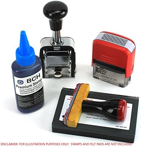 Црно сино црвено печат за мастило со BCH - премиум оценка -2,5 мл мастило по шише