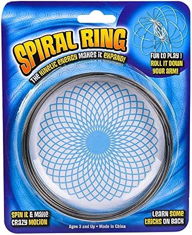 Chochkees Спирален прстен играчка, играчка на прстен на прстенот на прстенот, играчка за енергетска кинетичка едукативна пролетна