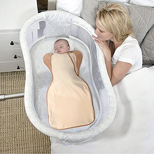 Knirose swaddle ќебе вреќа за спиење со рацете нагоре дизајн помош бебе само-смирување 2 пакувања, 3-насочни транзиции во торбичка за