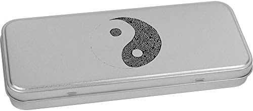 Azeeda 80mm 'јин јанг симбол' метална кутија за чување калај/складирање