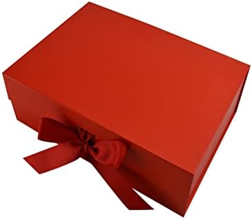 Кутија За Подароци од Пченка со Лента И Магнетно Затворање10, 2х7, 5х3, 1 инчи За Свадба, Пакување, Подарок, Роденден (Розова