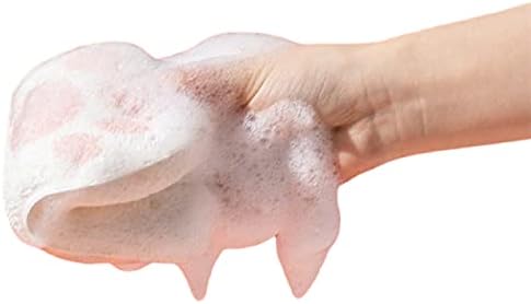 Мачка со канџи во форма на бања сунѓер симпатична туш миење чистење сунѓер тело чистач за жени за жени тинејџер