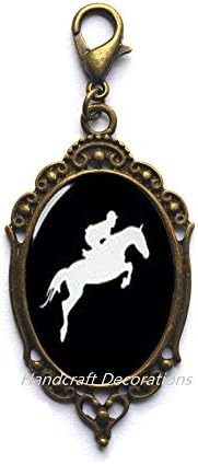 HandcraftDecorations коњски јастог затворач патент влечење, накит за коњи, коњски подарок за жени, трска со коњи, подарок за влечење на lубител