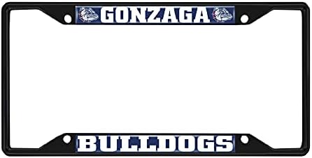 FanMats 31825 Gonzaga Bulldogs Метална регистарска табличка рамка за црна завршница