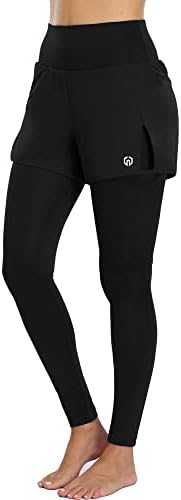 Нелеус женски јога панталони за контрола на стомакот со високи тренинзи на половината со 2 џеб