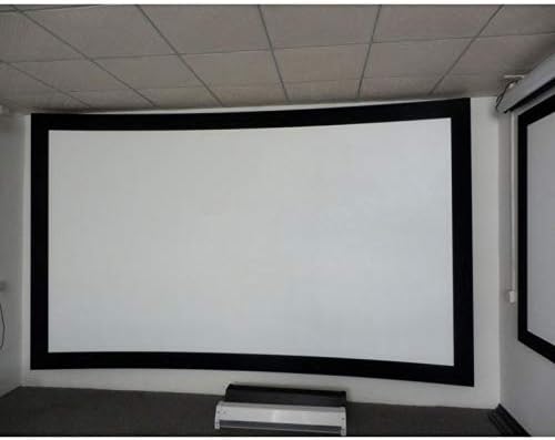 Iuljh 4K 16: 9 Бело ткаени акустични транспарентни прилагодени 3D заоблен фиксна рамка Проектор Екран за екран за проекција на домашно