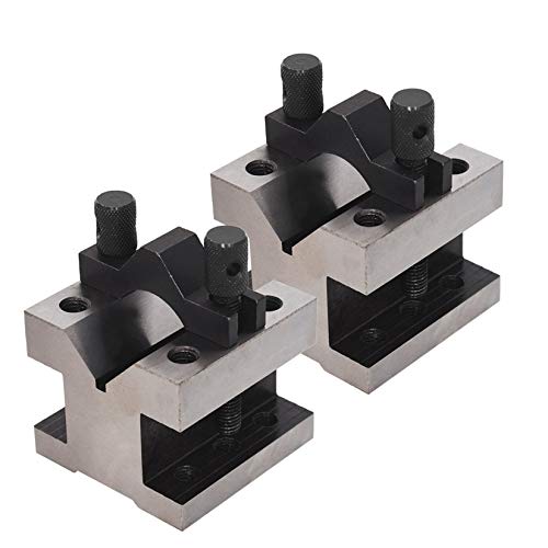 Findmall v блок со прицврстувач поставен зацврстен челик 90 степени Angle Precision V Block Set 2-3/8 x 2-3/8 x 2 Мулти-употреба на мерач за