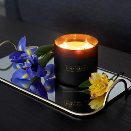 Премиум 3 Фитил Свеќа | бергамот &засилувач; Јасмин Голема Свеќа | 14.5 мл Миризливи Свеќи За Домашен Мирис | Природни Свеќи Од Соја Подароци