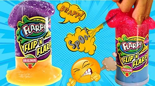Flip & Flarp бучава кит двојно пакет оригинални и сјајни фигури играчки ja-ru farrt гас-бучава производител на лигите облак и миризлива кит стрес играчка за момчиња, девојчињ