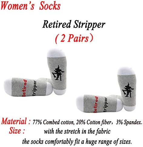 Jxgzso 2 парови стриптизери подарок пензиониран стриптиз чорапи за пензионирање, подарок подарок за подароци за подароци