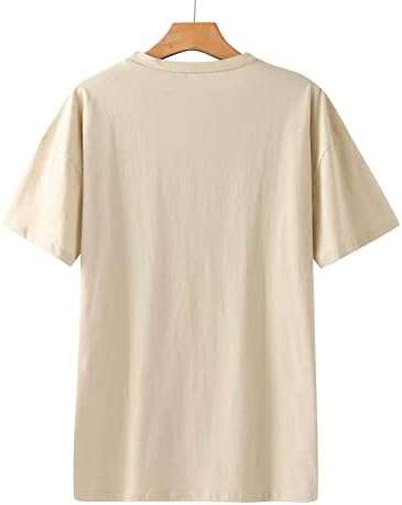 Femaleенски есен летен бранч маица облека со краток ракав екипаж на вратот графички скромен блуза за жени Y3 Y3