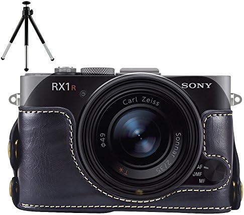Први2savvv XJPT-RX1R-D01 црна Кожа Половина Камера Торба капак база За Sony RX1 DSC-RX1 RX1R + мини статив